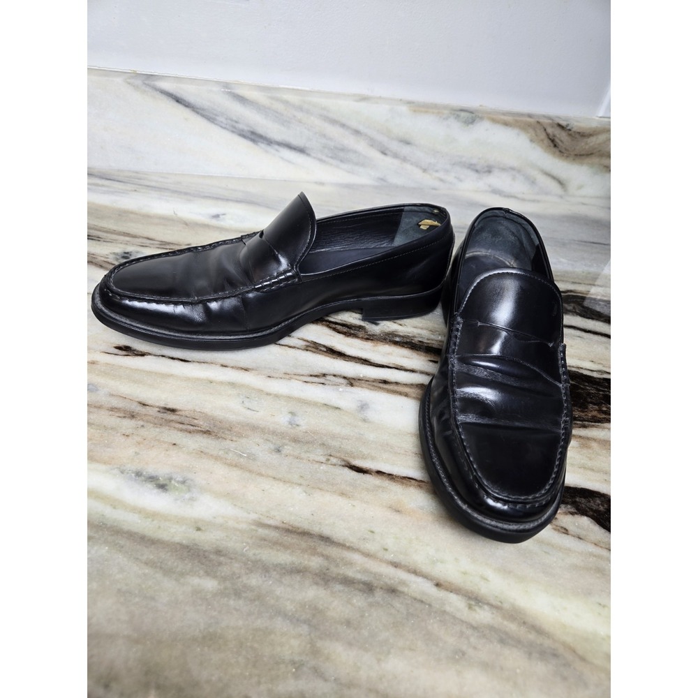 Tod's Men's Black Leather Penny Loafer Shoes Size 10.5 US equivalent